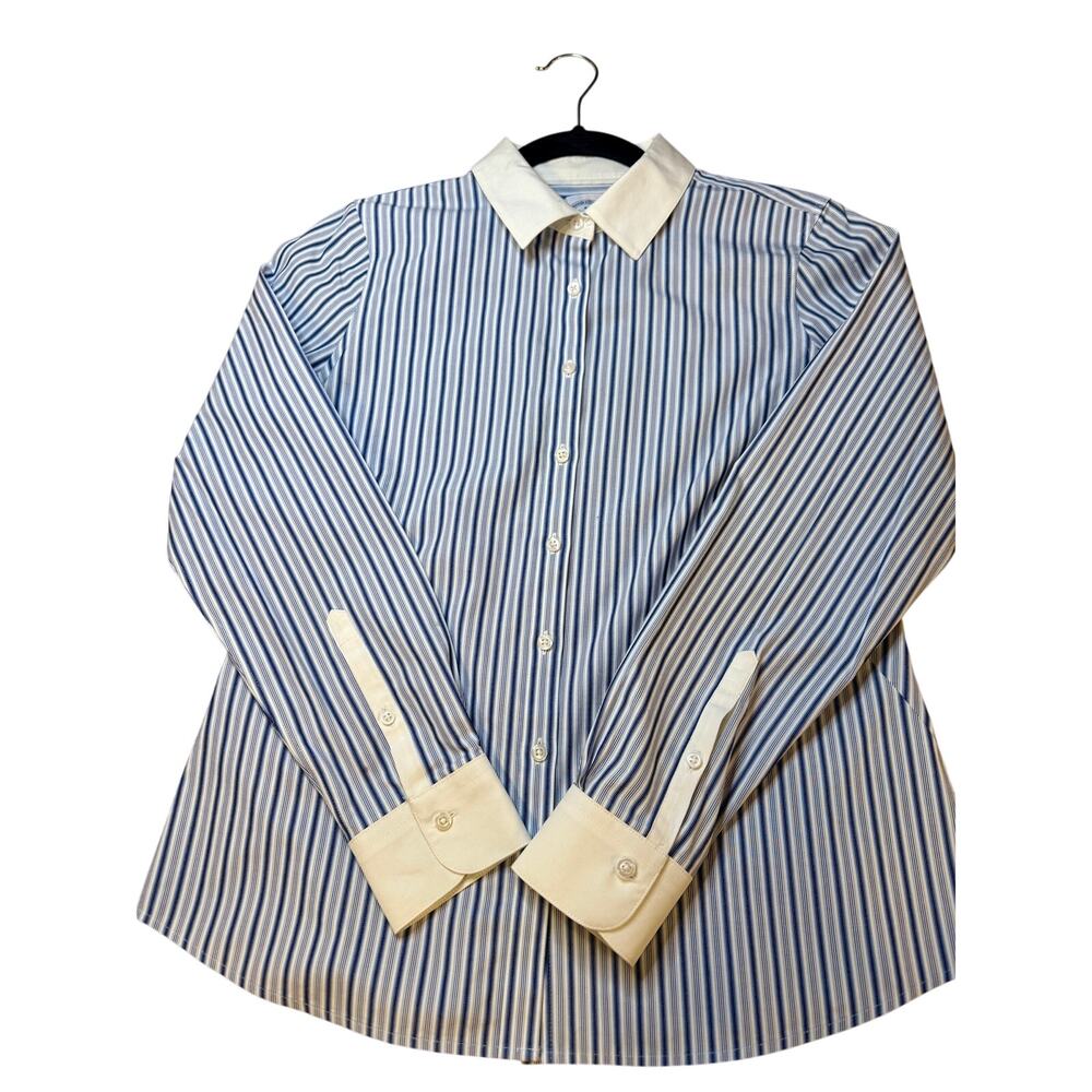 Brooks Brothers Petite Fitted Non-Iron Striped Button Down Shirt